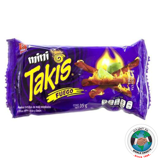 TAKIS FUEGO HOT CHIPS 35 gm World Sweets Central Marketing