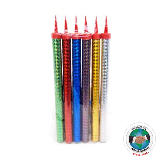 HAPPY BIRTHDAY CANDLES 6 PCS