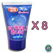 TUBE GUM BUBBLE BLUEBERRY JAR 8PCS 35G
