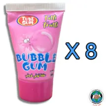 TUBE GUM BUBBLE TUTTI FRUTTI JAR 8PCS 35G