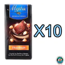 MYTHIC DARK CHOCO WITH HAZELNUT BOX 10PCS 80G