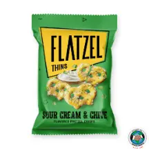 PRETZEL FLATZEL SOUR CREAM BAG 85G
