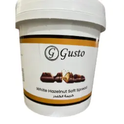 GUSTO WHITE HAZELNUT SOFT SPREAD 5KG