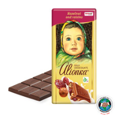 ALIONKA CHOCOLATE HAZELNUT AND RAISINS 90GM