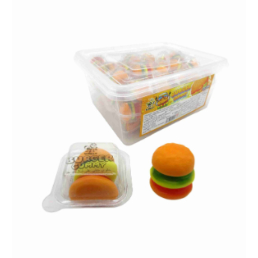 BURGER GUMMY JAR 50 PCS 8.5 GM