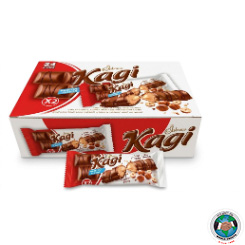 WAFER KAGI 2 FINGER WITH HAZELNUT BOX 35G 24 PCS
