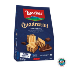 WAFER LOACKER QUADRATINI CHOCOLATE 125GM