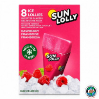 SUN LOLLY RASPBERRY ICE LOLLIES 60ML 8 PCS