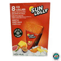 SUN LOLLY EXOTIS ICE LOLLIES 60ML 8 PCS