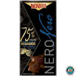 NOVI NERO NOVA CHOCOLATE 75% 75GM