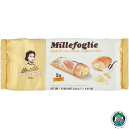 VICENZI PUFF PASTRY WITH PASTRY CREAM 125GM