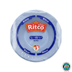 RITCO BOWL PLATE LARGE 15OZ 50PCS