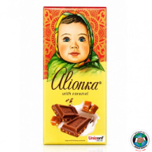 ALIONKA MILK CHOCOLATE WITH CARAMEL 75GM