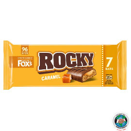 ROCKY BISCUIT CARAMEL COATED CHOCOLATE 156GM