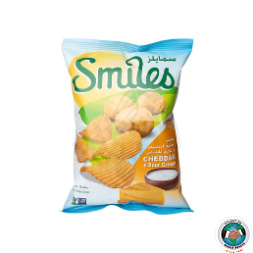 CHIPS SMILES CHEDDAR SOUR CREAM 200GM