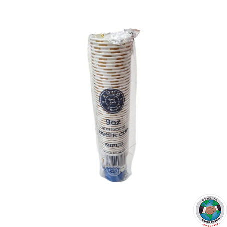 PAPER COFFEE CUP BIG 50 PCS 9OZ